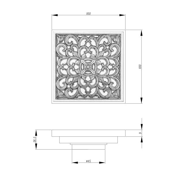 DL-20105 Brass Floor Drain