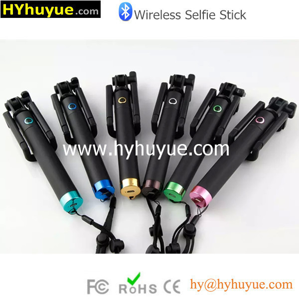 2015 newest Mini Foldable Selfie Stick with Bluetooth Shutter Button from HYhuyue