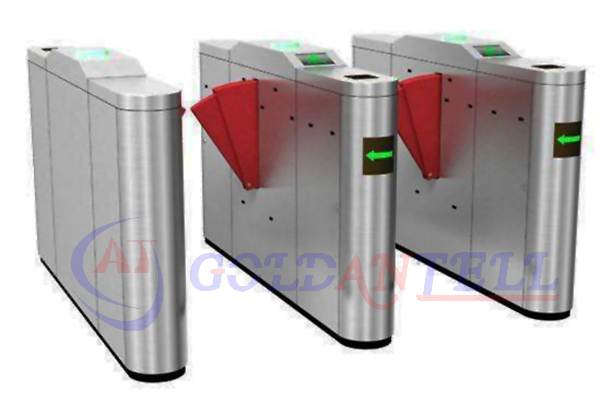 High Bidirectional Turnstile Full Automatic Flap Pedestrian Half Height Turnstiles Barrier Gate