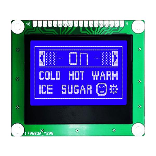 128X64 Dots Graphic FSTN COB LCD Module With White Side Backlight