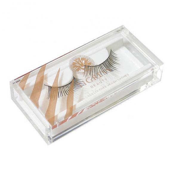 Lash Box Acrylic Display Case Custom Empty Packaging Magnetic Mink Clear
