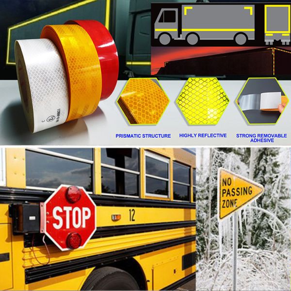 Aluminum Micro Prismatic Technology ECE 104R Reflective Tape with 5 Years Service Life and Pressure-Sensitive Adhesive