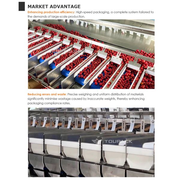 Automatic Plastic Box Weighing Filling Machine For Fruit And Vegetable