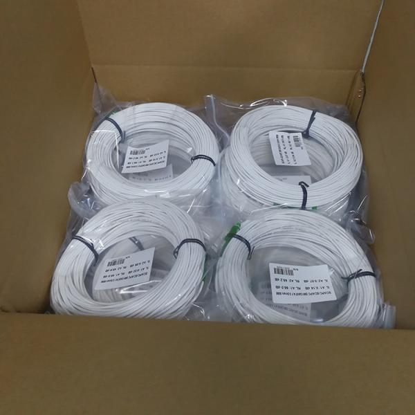 FTTH G657A2 Drop Cable Pigtail SC APC Ivory LSZH Jacket 50 80m