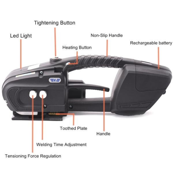 4000mA Battery Capacity PP/PET Strapping Machine Handheld Strapper for and Strapping