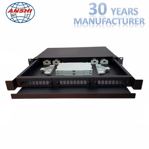 Rack Mount ODF 12 Port 24 Core SC/UPC Fiber Optic Patch Panel