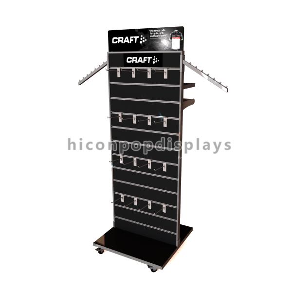Hanging Slatwall Display Stands / Motorcycle Helmet Display Customized
