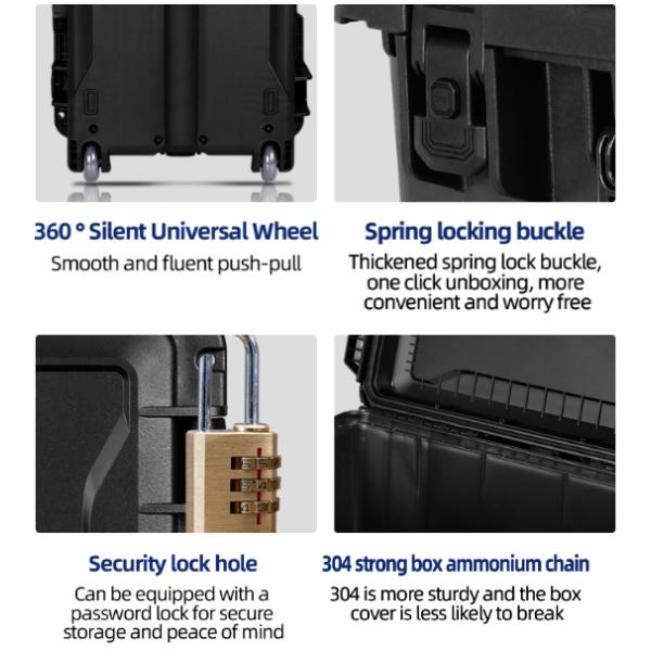 OEM IP67 Waterproof Tool Storage Box 600x425x300mm Customizable