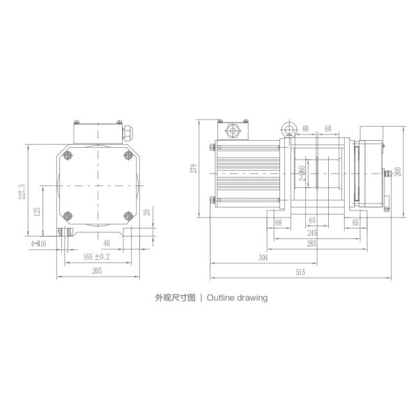 Belt Drive Villa Elevator PMS Machine With Good Heat Dissipation