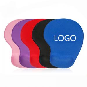 Quality Advertisement mouse pad with wrist protection 23*19cm rubber logo custiomized for sale