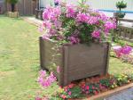 Square wood plastic composite WPC flower pot cheap flower pots balcony flower