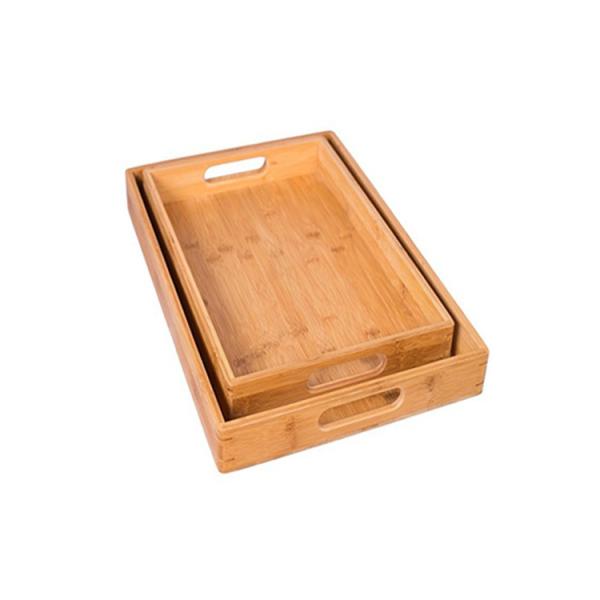 Antimicrobial Non-toxic rectangular Customized Bamboo Serving Tray