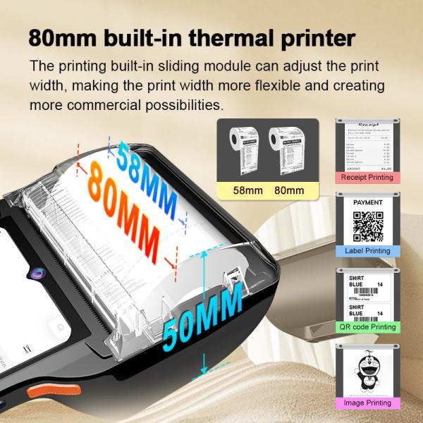 Bluetooth Handheld POS Billing Machine Android 14 Portable Billing POS Machine 6.5 Inch