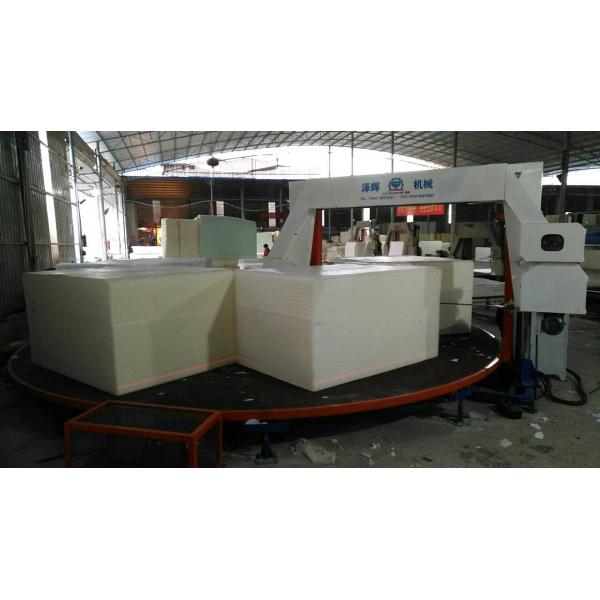 Auto Circle Rotary Horizontal Foam Cutting Machine , Polyurethane / PU Sponge Cutter