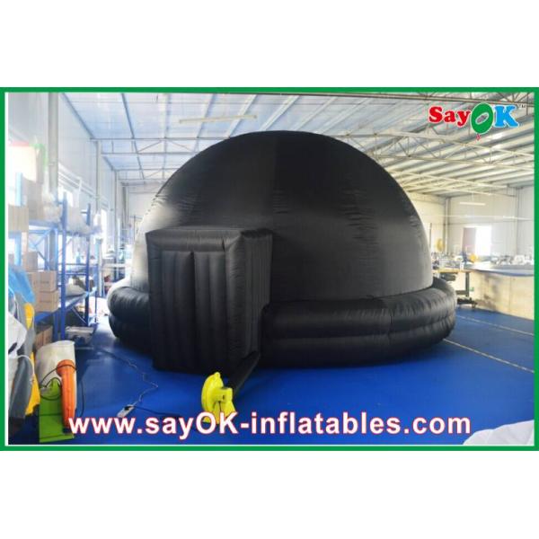 Black Inflatable Planetarium , Durable Inflatable Projection Tent Mobile Cinema