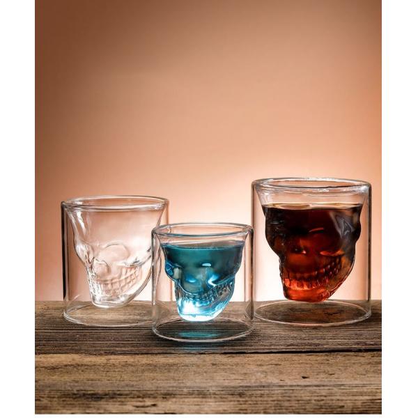 Handmade Mouth Blown Shot Glass Cup with 80ML Capacity and Double Wall Design
