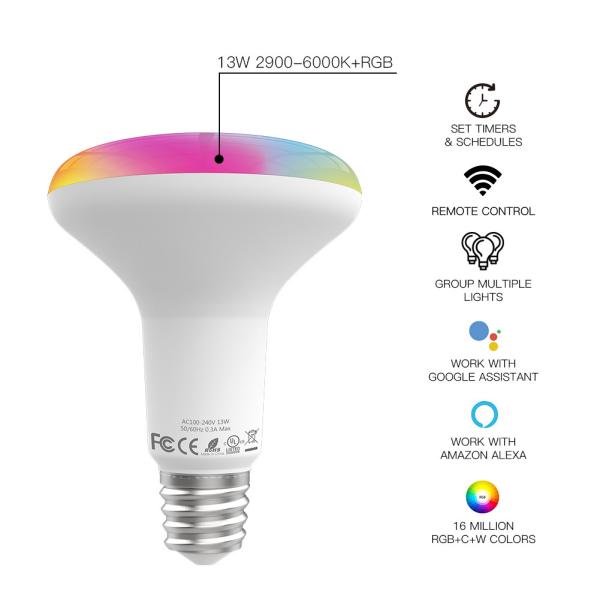 2900-6000K 13W E27 WiFi LED Smart Bulb