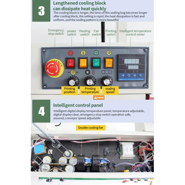 Electric Driven 40 KG Continuous Vertical Bag Sealing Machine Band Sealer