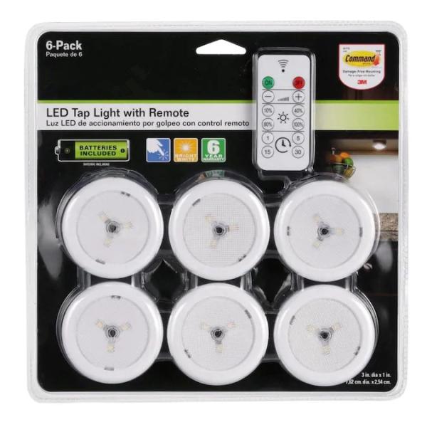 DC6V 5000K Battery Operated Color Changing Puck Lights