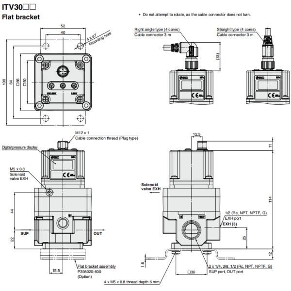 IO-Link SMC Electro Pneumatic / Vacuum Proportion Regulator ITV1000/2000/3000 0.005 To 0.1 MPa 0.005 To 0.5 MPa 0.005 To 0.9 MPa