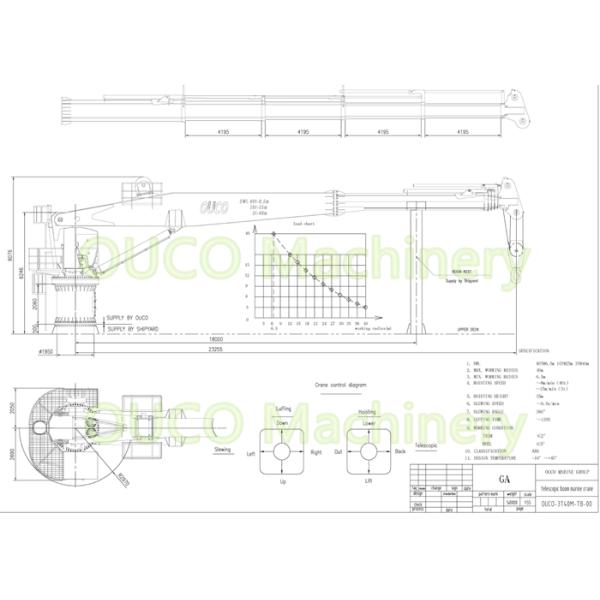 40M Marine 3T Electro Telescopic Boom Crane