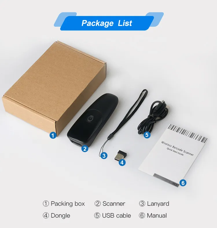 DYscan DI9130C-2D Bluetooth Barcode Scanner with 300 Scans/Sec Speed