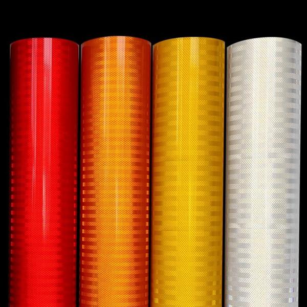 Self Adhesive White Micro Prismatic Reflective Vinyl White Laminate Sheets