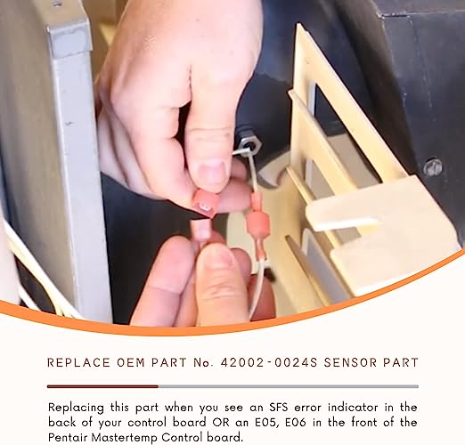 42002-0024S Stack Flue Temperature Sensor Replacement for SR200 SR333 SR400 Pool and Spa Heater Electrical Systems