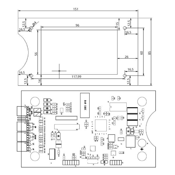 Dc18 - 30v Elevator Display Board 4.3inch 85 * 151mm Premium Craftsmanship