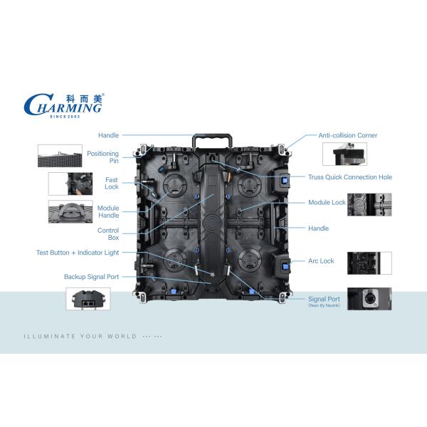 Outdoor P3.91 High Resolution LED Display Screen Panel 12Bit Front Maintenance