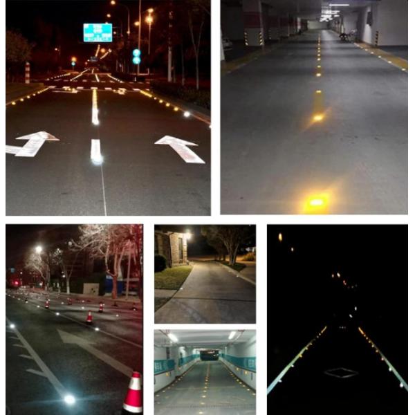Road Stud Reflectors with 30 Tons Compression Resistance IP>67 Waterproof Grade and Double Side PMMA Reflector for Pavement Markers