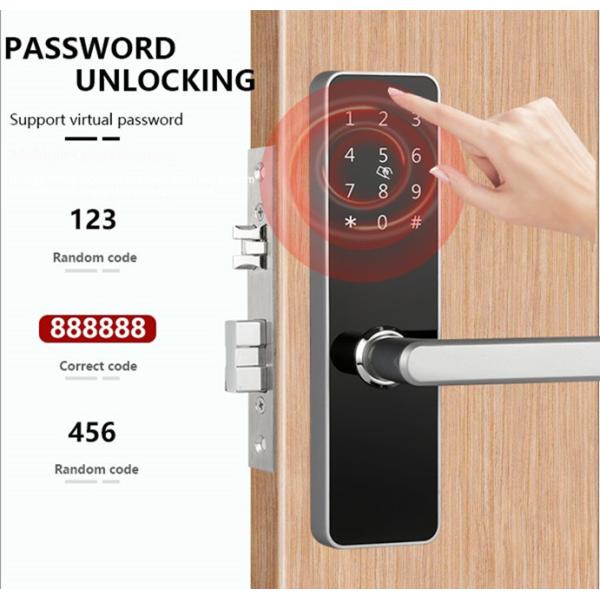Smart Door Lock Keyless NFC / IC Card Unlock Touchscreen Keypad Hotel APP
