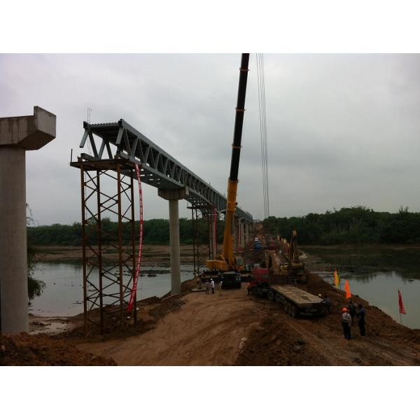 GB Truss Steel Structure , Hot - Dip Galvanized Steel Frames Bridge