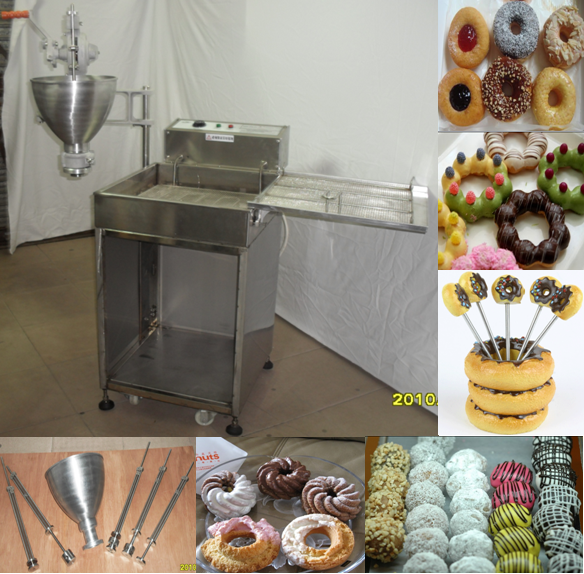 Manual Feeder 300pcs/H Commercial Donut Making Machine