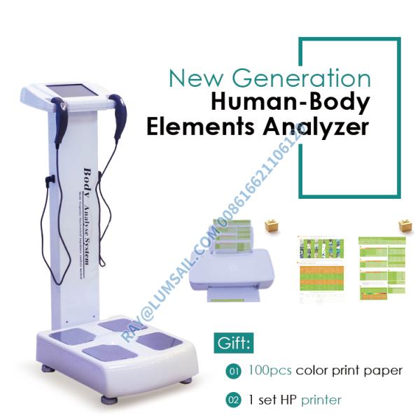 Touch Screen Body Composition Analyzer For Body Fat / Nutrition Analysis With Printer