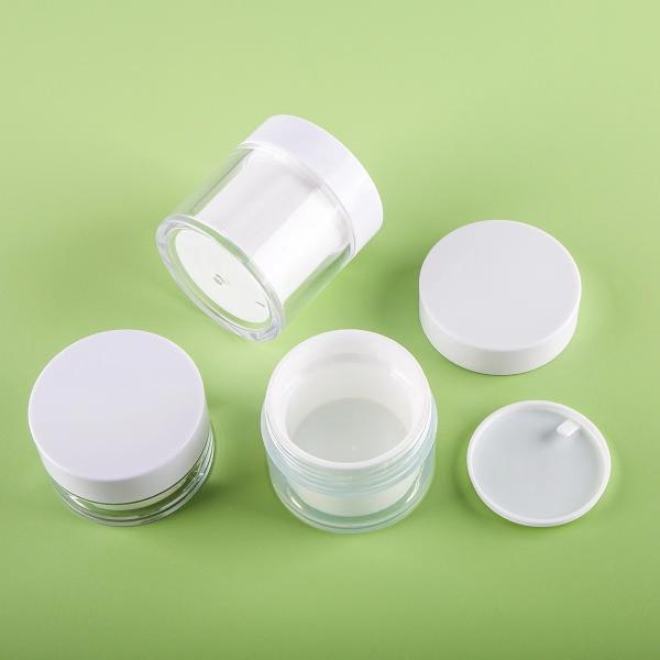 AS PP Double Shell Cream Jar 30g 50g Customizable
