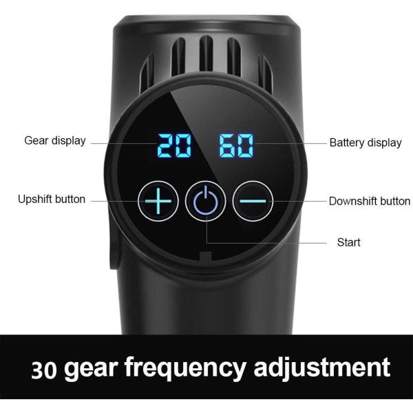 2500mAh 30 Speeds Handheld Percussion Massager Ultra Quiet LCD Touch Screen