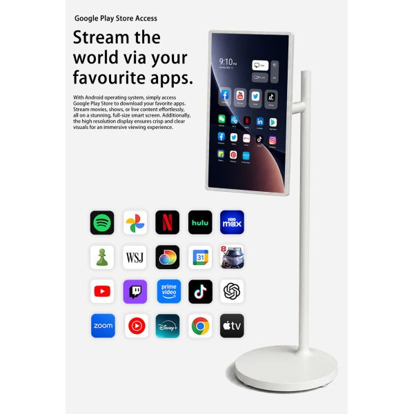 Smart LCD TV Portable and Movable Intelligent Interactive High Brightness Display for Learning Office and Entertainment