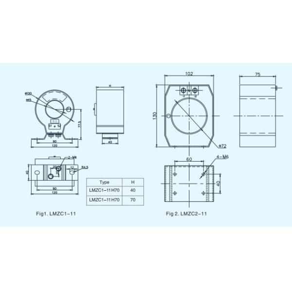 CE Proved Magnetic Material LV Bushing Current Transformer Fixed Cable