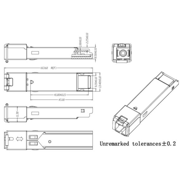 20km EPON SFP Module , OLT-GSFP-20++ For BDCOM SC DOM