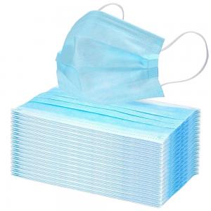 China Soft 3 Ply Disposable Face Mask Non Woven Material Low Respiratory Resistance on sale