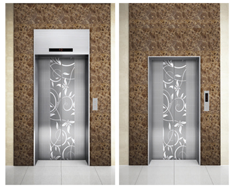 FUJI Mirror Stainless Steel CabinPassenger Elevator VVVF Control