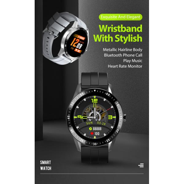 230mAh PHY6202 Round Screen Smartwatch With Bluetooth Calling BLE3.0