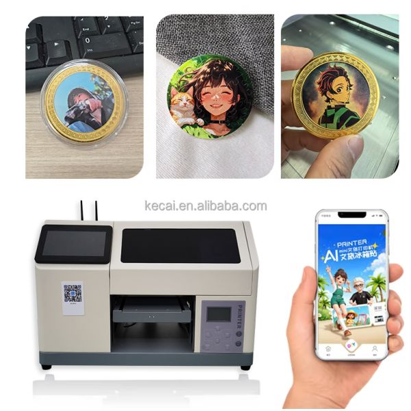 KECAI Ai Drawing Function Mobile Cover Picture Printer A5 UV Printer for Phone Cases Smart Phone Case UV Flatbed Printer