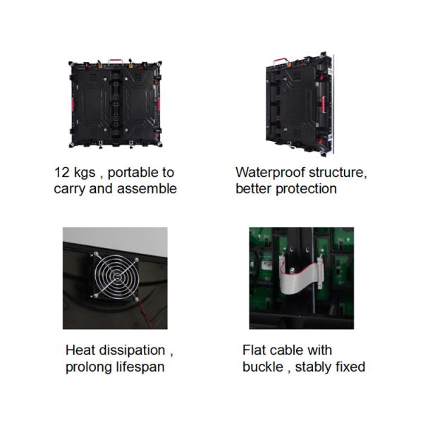 Waterproof Front Service Led Screen , External Led Display With Die Casting Cabinet