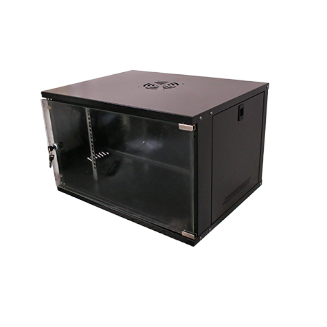 Two Locking Keys 6U Wall Mount Network Rack 19 Inch Computer Rack Small Network Cabinet