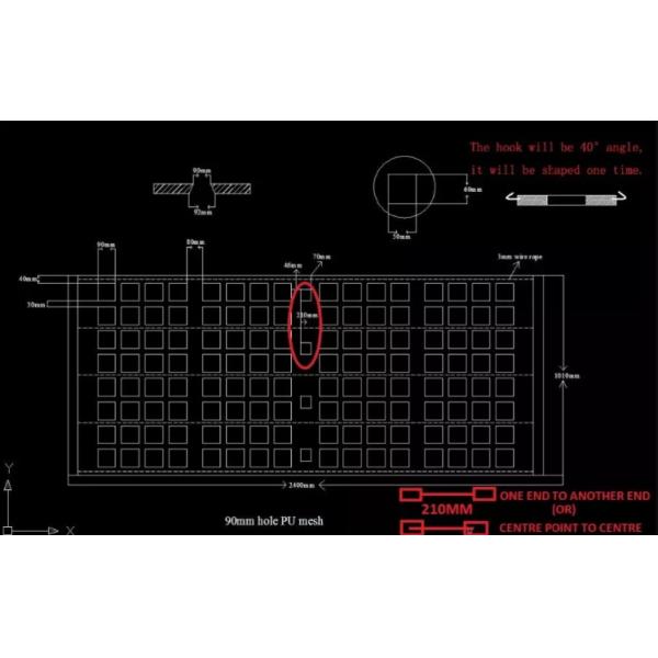 Mineral Separator Tension Polyurethane Screen Panel For Vibrating Screen Sieve