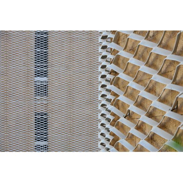 Aluminium Building Facade Expanded Wire Mesh , Expanded Aluminium Mesh For Decoration