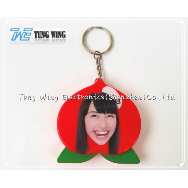 Portable OEM Funny Music Keychain Red Convenient On / Off Function