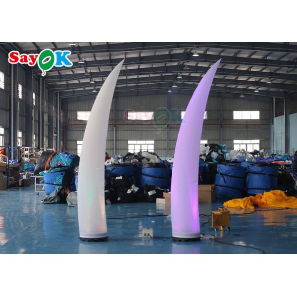 Unique Ivory LED Lighting Inflatable Pillar Lamp Wedding Decorative Lighting Tube